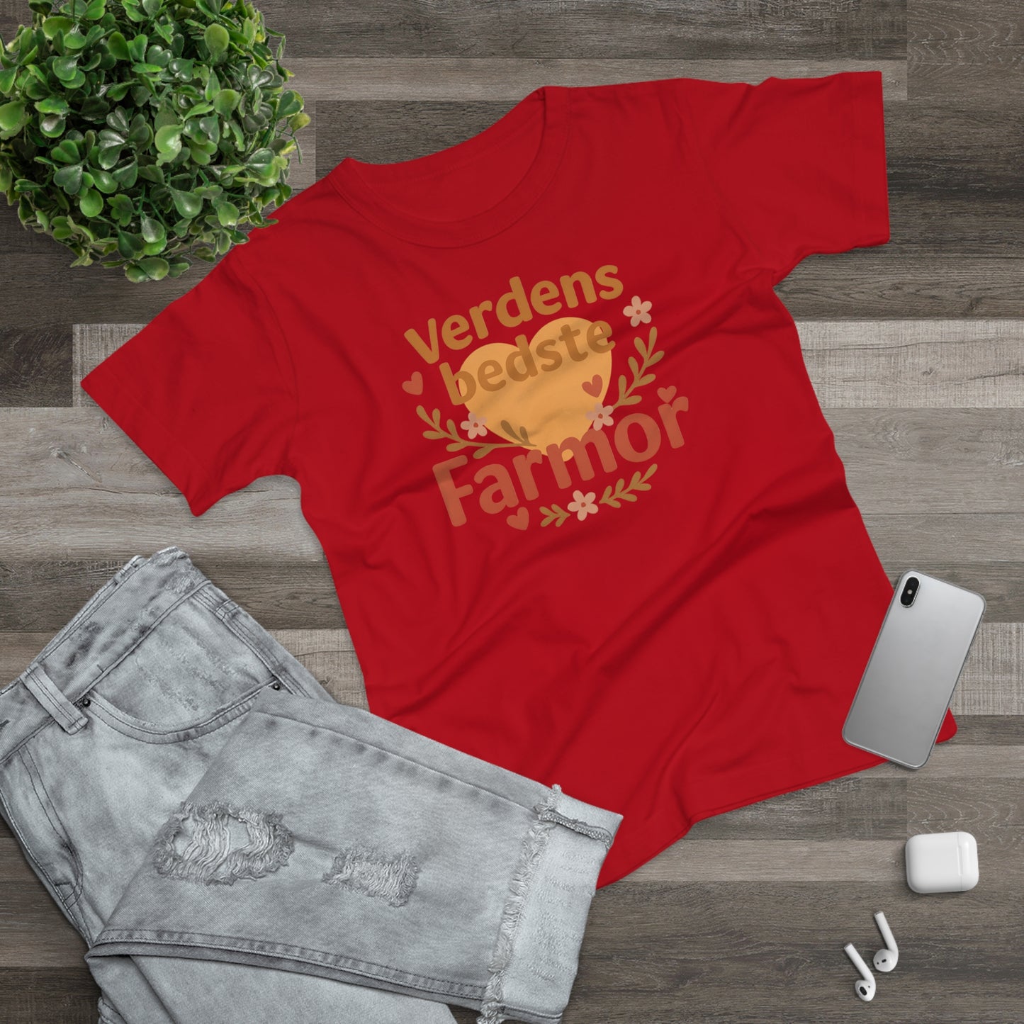 Verdens Bedste Farmor T-shirt – Sødt og Personligt Design | Perfekt Gave til Fødselsdag, Jul eller Mors Dag