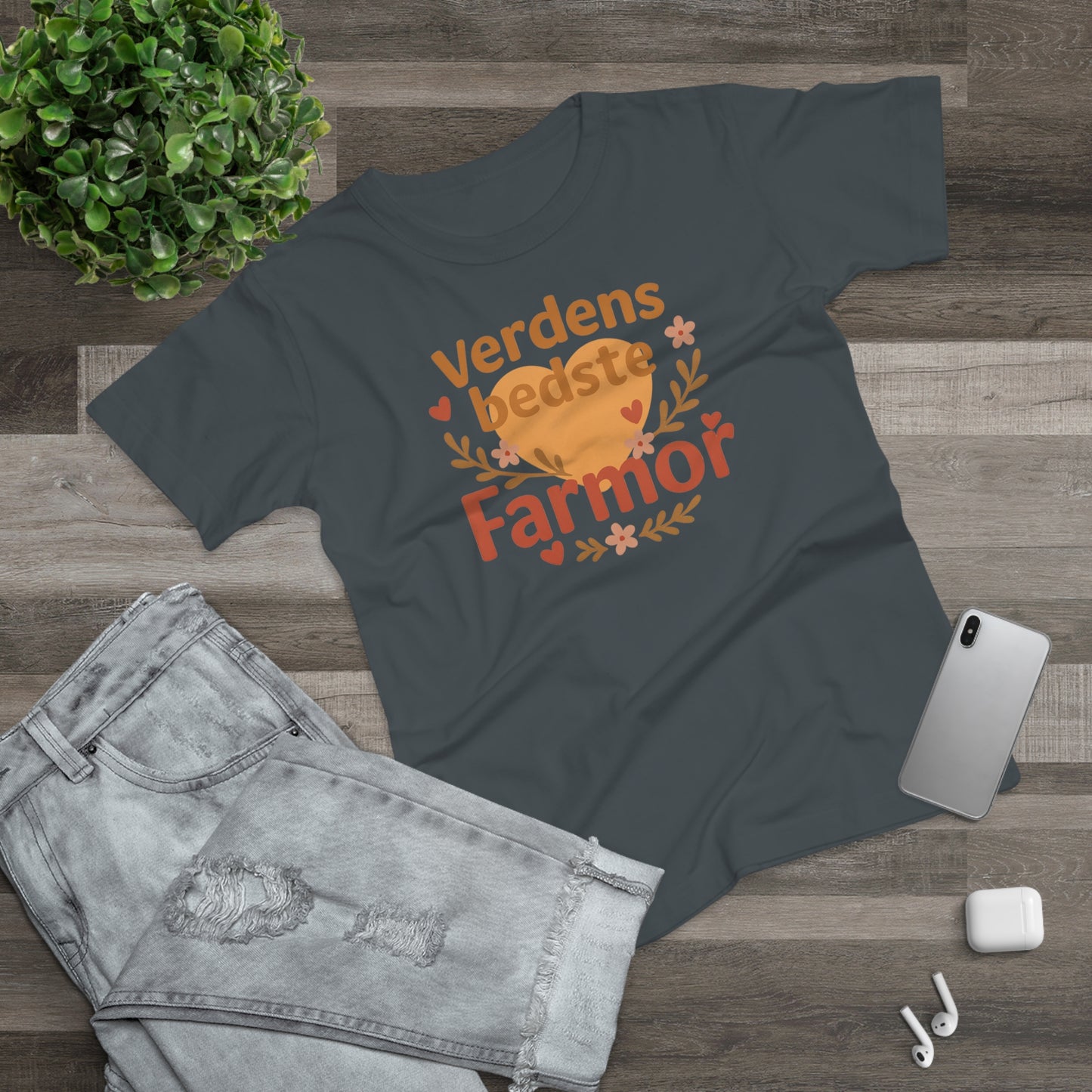 Verdens Bedste Farmor T-shirt – Sødt og Personligt Design | Perfekt Gave til Fødselsdag, Jul eller Mors Dag