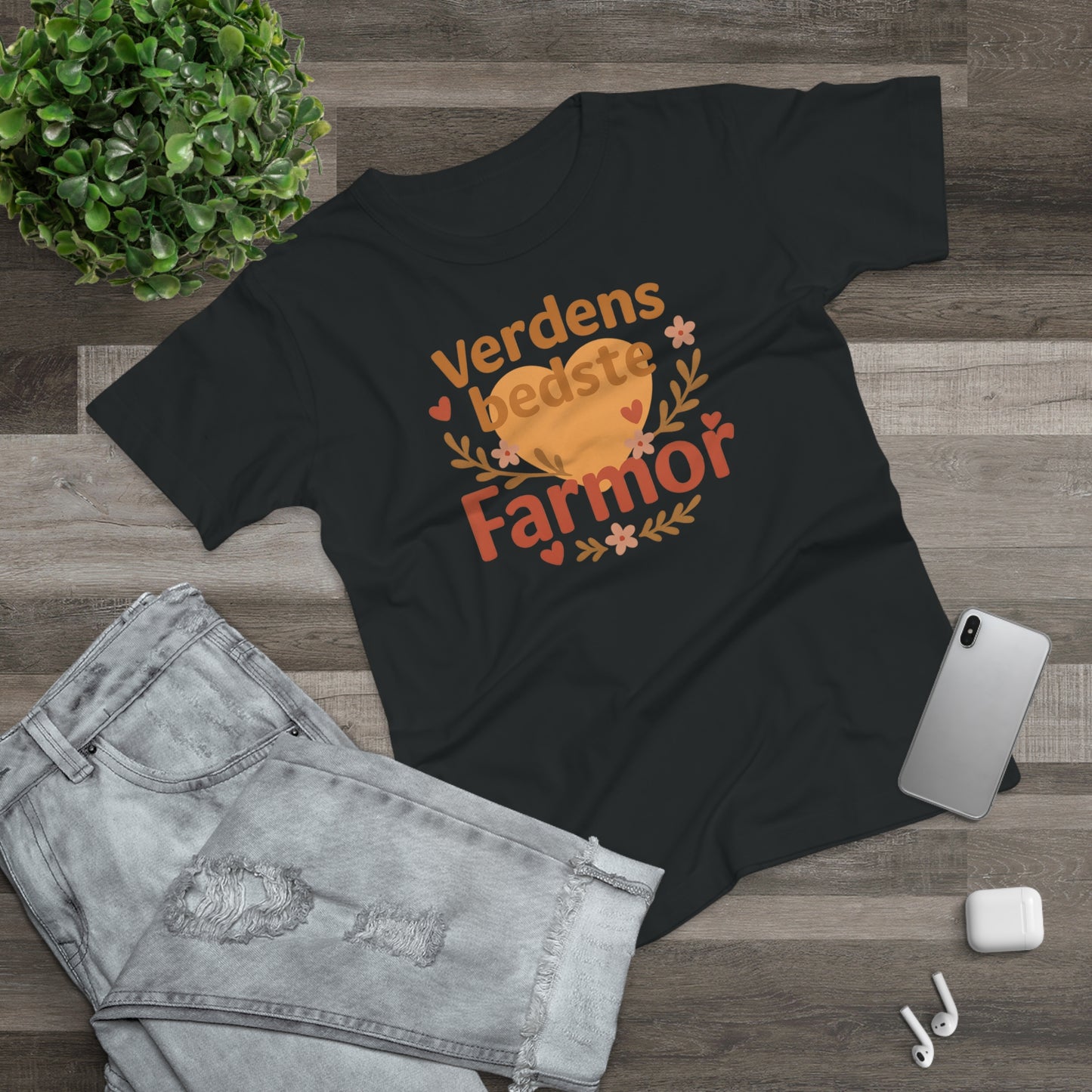 Verdens Bedste Farmor T-shirt – Sødt og Personligt Design | Perfekt Gave til Fødselsdag, Jul eller Mors Dag
