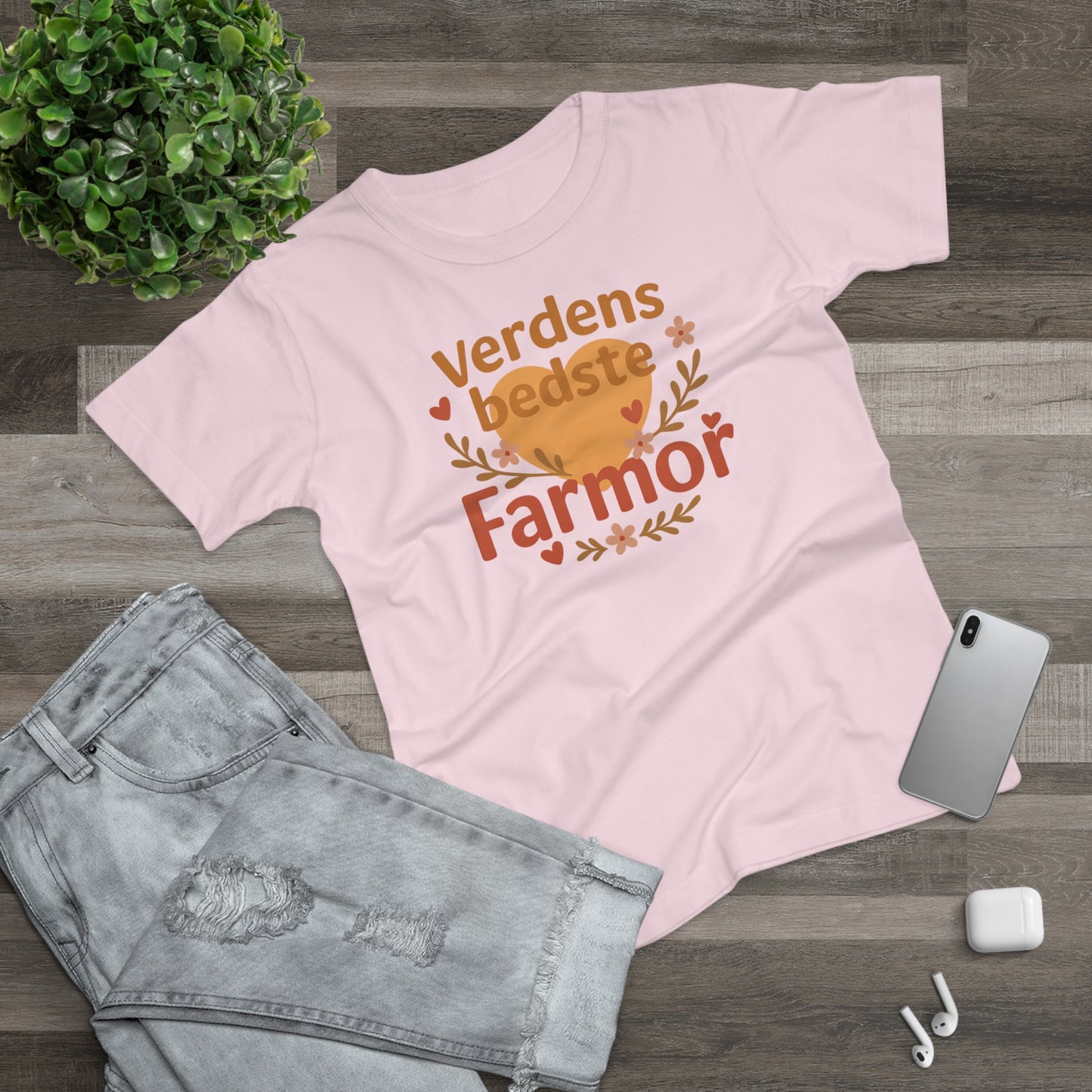 Verdens Bedste Farmor T-shirt – Sødt og Personligt Design | Perfekt Gave til Fødselsdag, Jul eller Mors Dag
