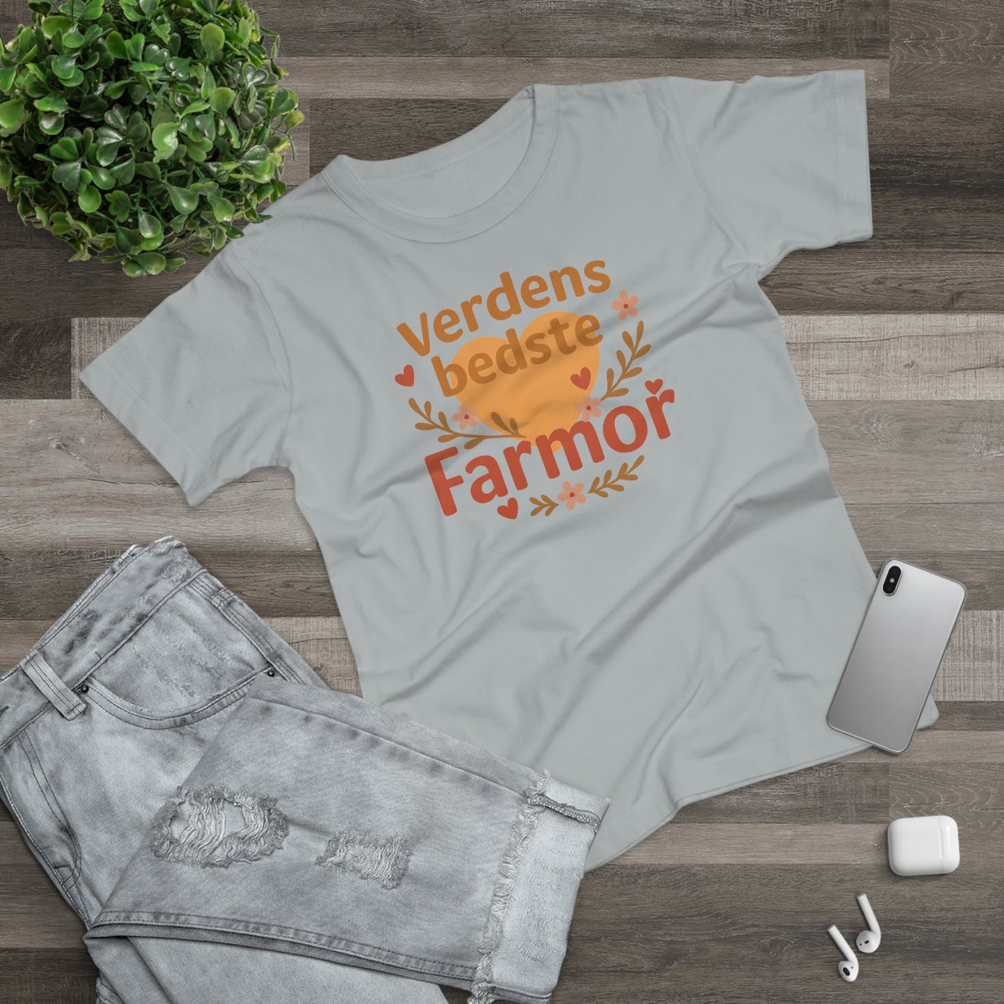 Verdens Bedste Farmor T-shirt – Sødt og Personligt Design | Perfekt Gave til Fødselsdag, Jul eller Mors Dag