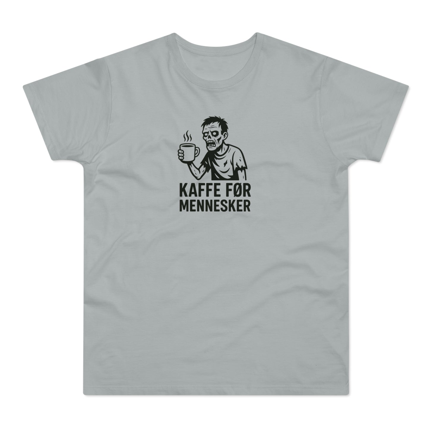 Kaffe før mennesker T-shirt | Sjov zombie T-shirt med humor til kaffeelskere, kollegaer og morgentrætte