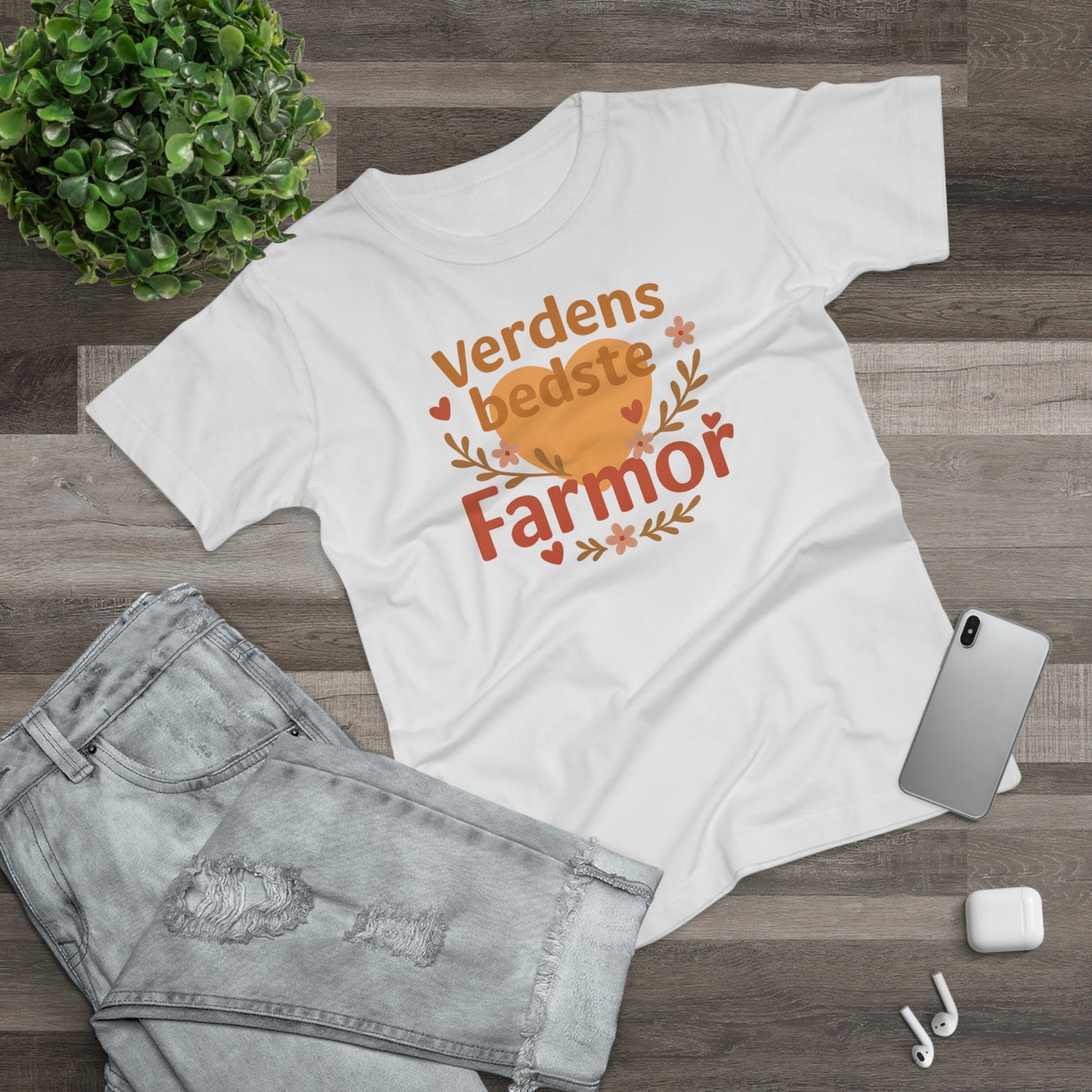 Verdens Bedste Farmor T-shirt – Sødt og Personligt Design | Perfekt Gave til Fødselsdag, Jul eller Mors Dag