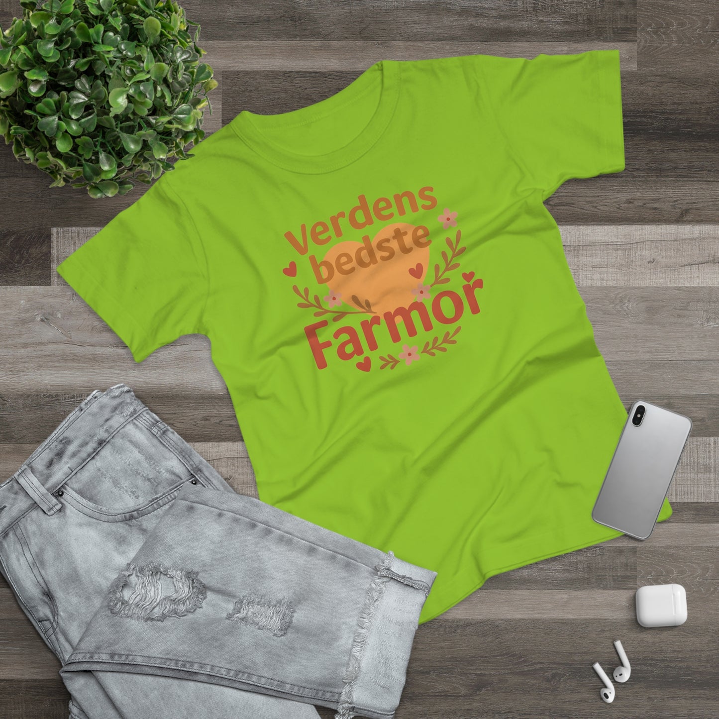 Verdens Bedste Farmor T-shirt – Sødt og Personligt Design | Perfekt Gave til Fødselsdag, Jul eller Mors Dag