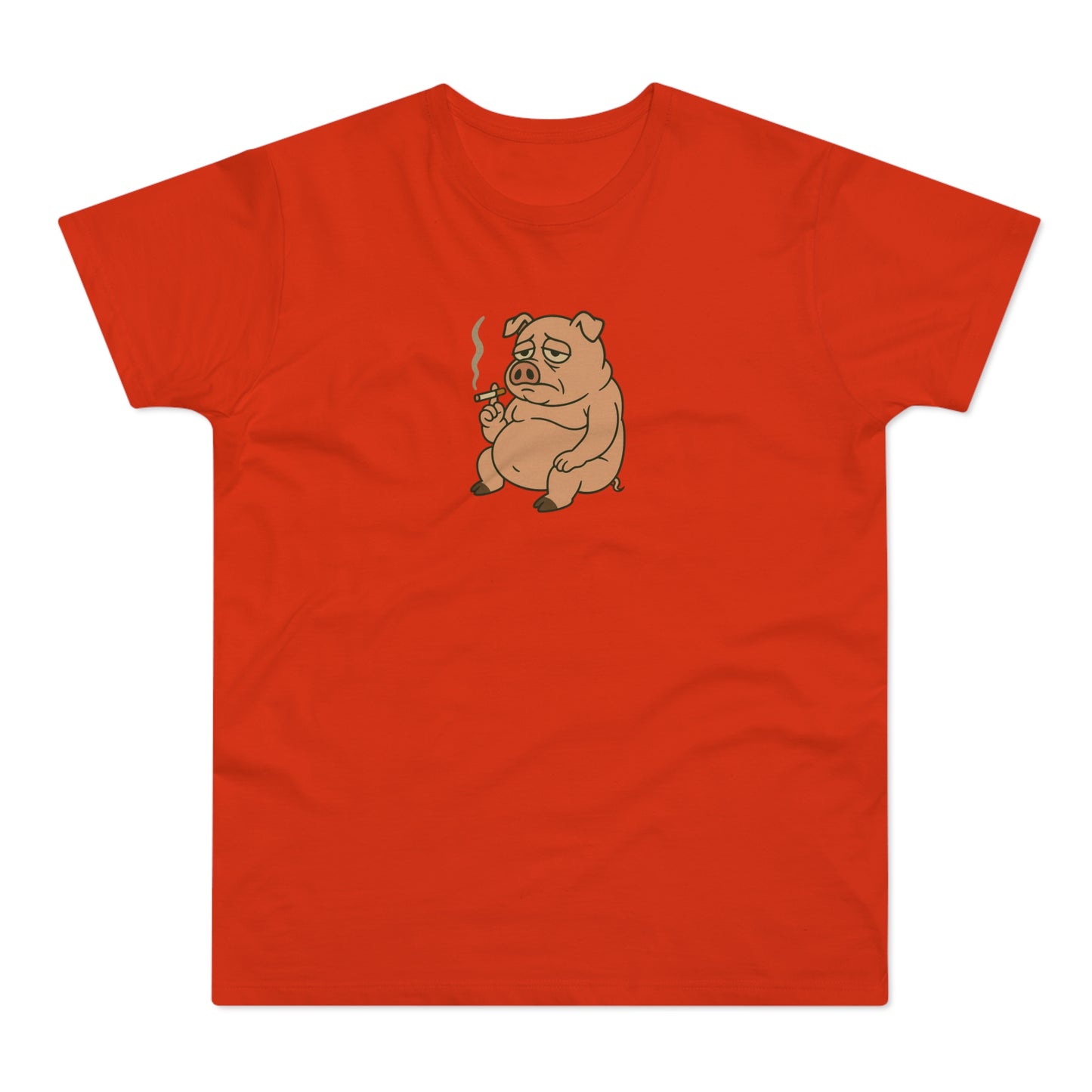 ,,Depressed pig'' t-shirt - deprimeret gris med cigaret | sjov t-shirt | gave
