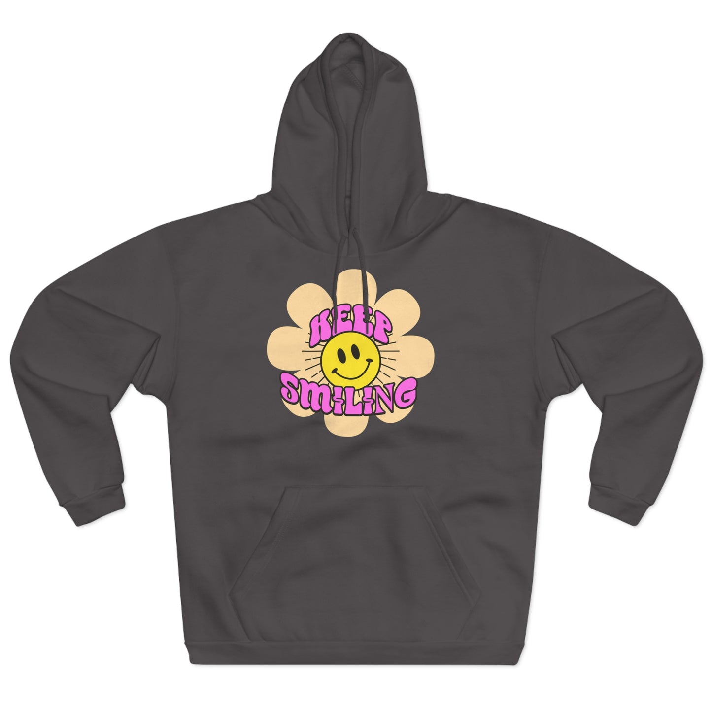 Smilende Solskin Unisex Pullover Hættetrøje | Hyggelig Sweatshirt til Hverdag, Perfekt Gave til Venner, Afslappet Streetwear, Happy Vibes