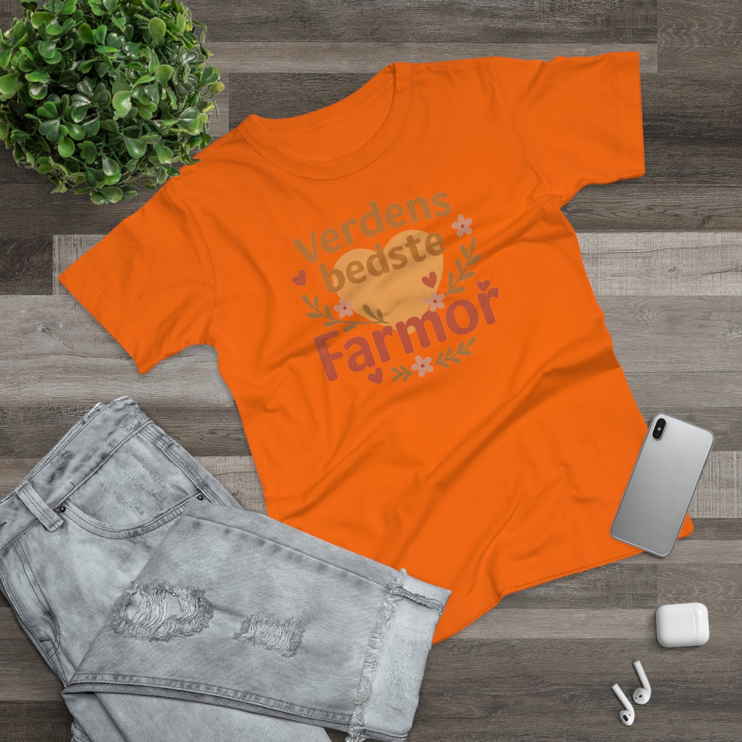 Verdens Bedste Farmor T-shirt – Sødt og Personligt Design | Perfekt Gave til Fødselsdag, Jul eller Mors Dag