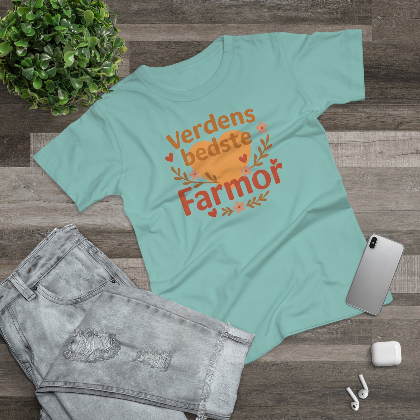 Verdens Bedste Farmor T-shirt – Sødt og Personligt Design | Perfekt Gave til Fødselsdag, Jul eller Mors Dag
