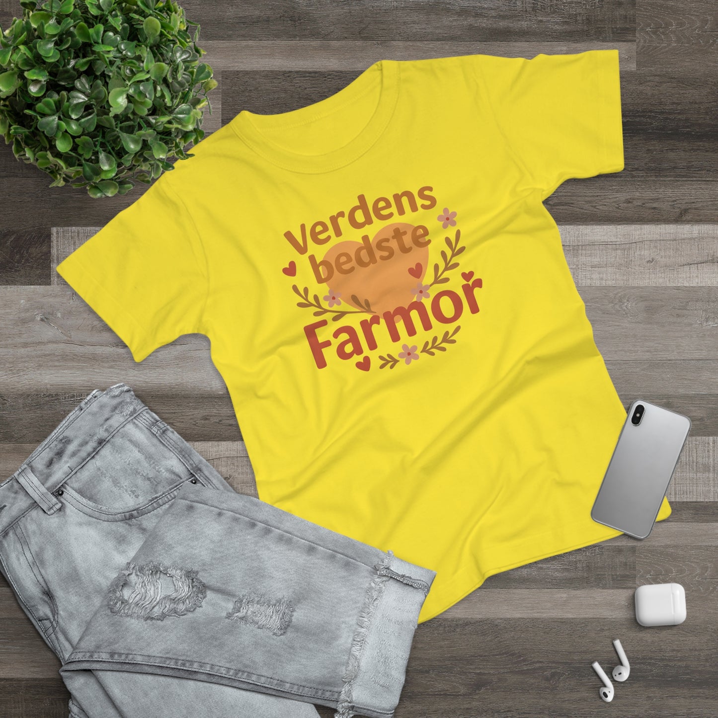 Verdens Bedste Farmor T-shirt – Sødt og Personligt Design | Perfekt Gave til Fødselsdag, Jul eller Mors Dag