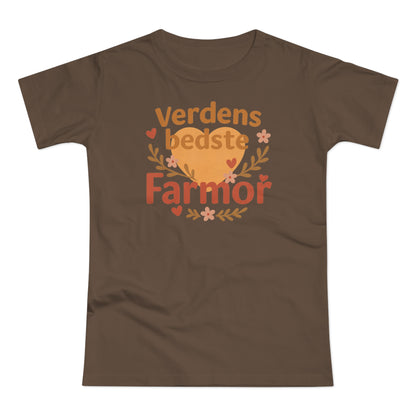 Verdens Bedste Farmor T-shirt – Sødt og Personligt Design | Perfekt Gave til Fødselsdag, Jul eller Mors Dag