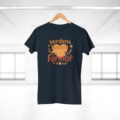 Verdens Bedste Farmor T-shirt – Sødt og Personligt Design | Perfekt Gave til Fødselsdag, Jul eller Mors Dag