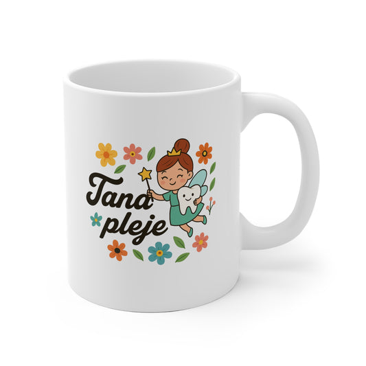 Sød Tandpleje Krus med Tandfe Illustration – Perfekt til Hygge, Klinik eller Gave