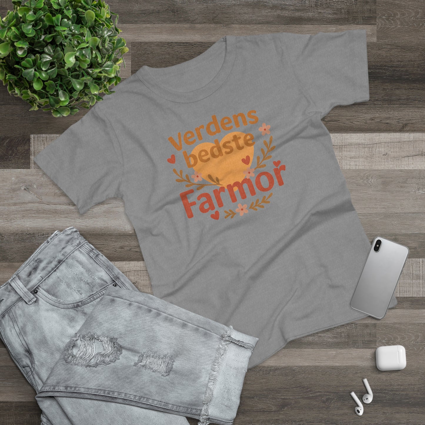Verdens Bedste Farmor T-shirt – Sødt og Personligt Design | Perfekt Gave til Fødselsdag, Jul eller Mors Dag