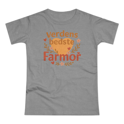 Verdens Bedste Farmor T-shirt – Sødt og Personligt Design | Perfekt Gave til Fødselsdag, Jul eller Mors Dag