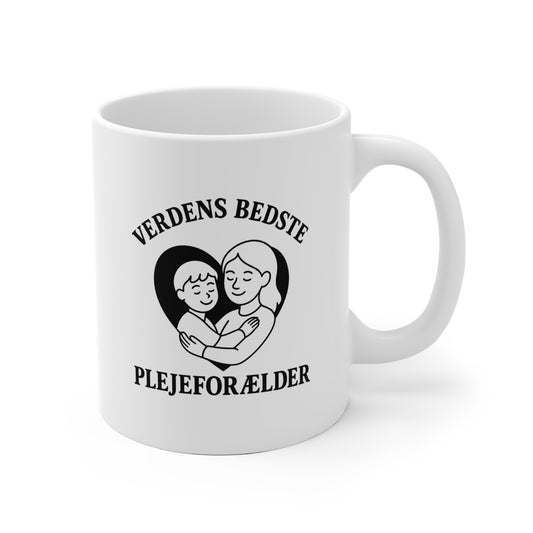 Verdens Bedste Plejeforælder Kop – Personlig Gave til Plejeforældre med Kærligt Design