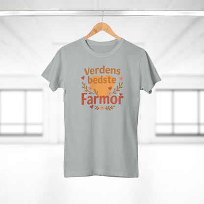 Verdens Bedste Farmor T-shirt – Sødt og Personligt Design | Perfekt Gave til Fødselsdag, Jul eller Mors Dag