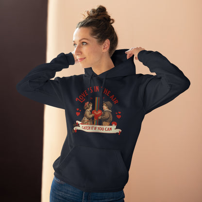 Valentinsdag Sweatshirt, Unisex Pullover, Sød Hættetrøje til Par, Gave til Hende/Ham, Hyggelig Sweatshirt