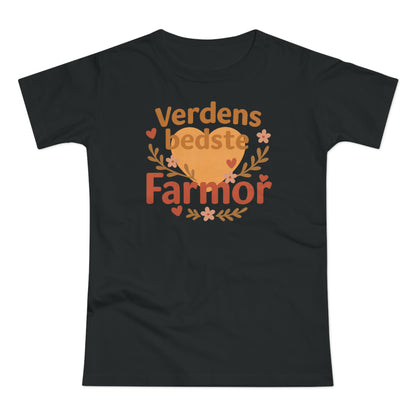 Verdens Bedste Farmor T-shirt – Sødt og Personligt Design | Perfekt Gave til Fødselsdag, Jul eller Mors Dag