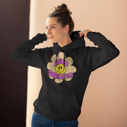 Smilende Solskin Unisex Pullover Hættetrøje | Hyggelig Sweatshirt til Hverdag, Perfekt Gave til Venner, Afslappet Streetwear, Happy Vibes