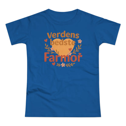 Verdens Bedste Farmor T-shirt – Sødt og Personligt Design | Perfekt Gave til Fødselsdag, Jul eller Mors Dag