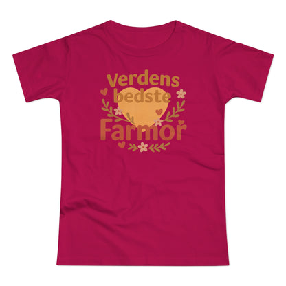 Verdens Bedste Farmor T-shirt – Sødt og Personligt Design | Perfekt Gave til Fødselsdag, Jul eller Mors Dag