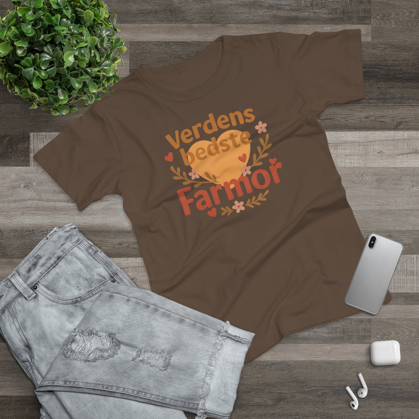 Verdens Bedste Farmor T-shirt – Sødt og Personligt Design | Perfekt Gave til Fødselsdag, Jul eller Mors Dag