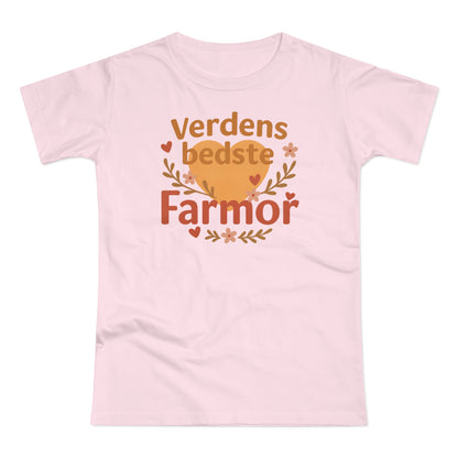 Verdens Bedste Farmor T-shirt – Sødt og Personligt Design | Perfekt Gave til Fødselsdag, Jul eller Mors Dag