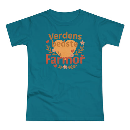 Verdens Bedste Farmor T-shirt – Sødt og Personligt Design | Perfekt Gave til Fødselsdag, Jul eller Mors Dag