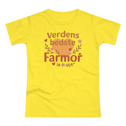 Verdens Bedste Farmor T-shirt – Sødt og Personligt Design | Perfekt Gave til Fødselsdag, Jul eller Mors Dag