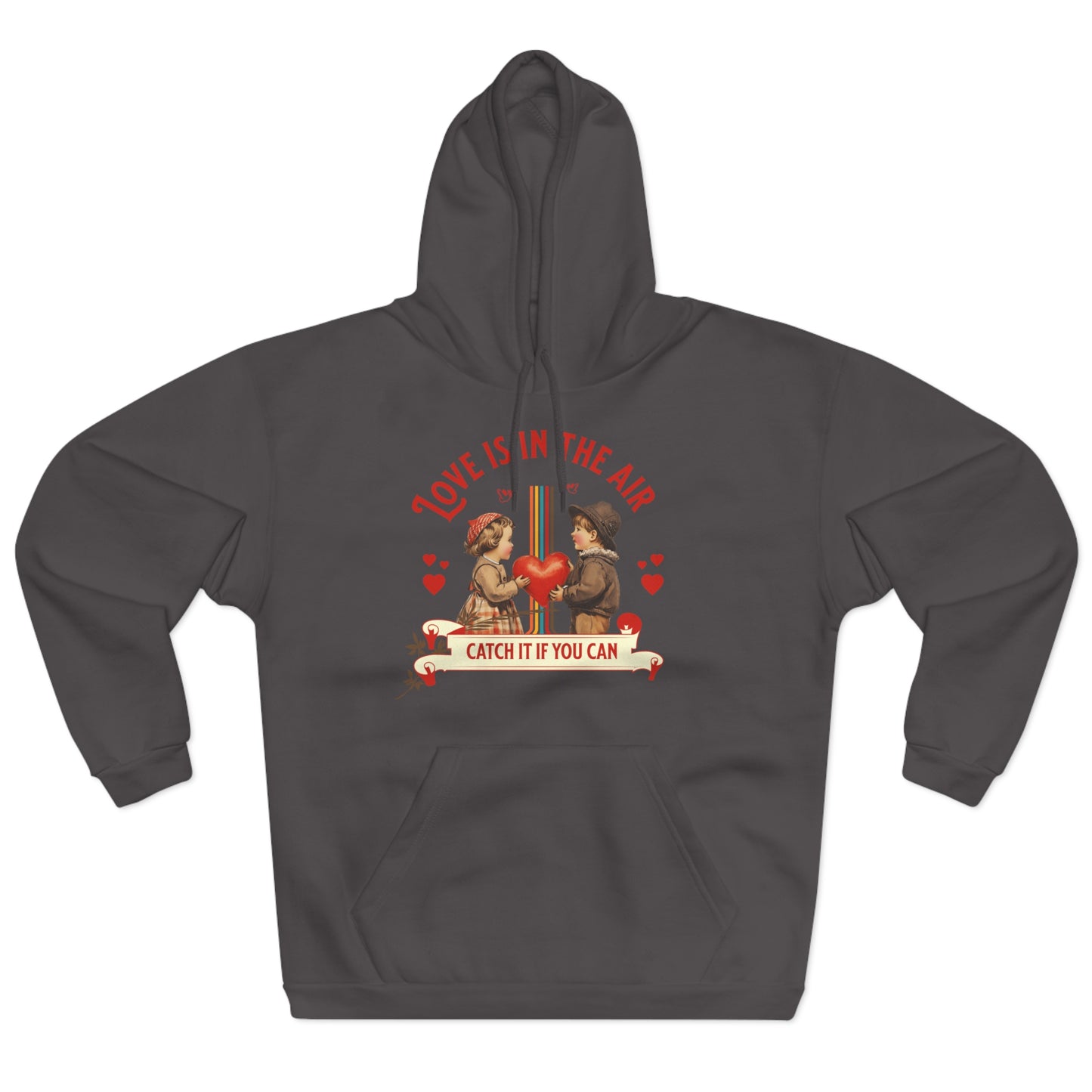 Valentinsdag Sweatshirt, Unisex Pullover, Sød Hættetrøje til Par, Gave til Hende/Ham, Hyggelig Sweatshirt