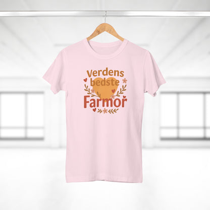 Verdens Bedste Farmor T-shirt – Sødt og Personligt Design | Perfekt Gave til Fødselsdag, Jul eller Mors Dag
