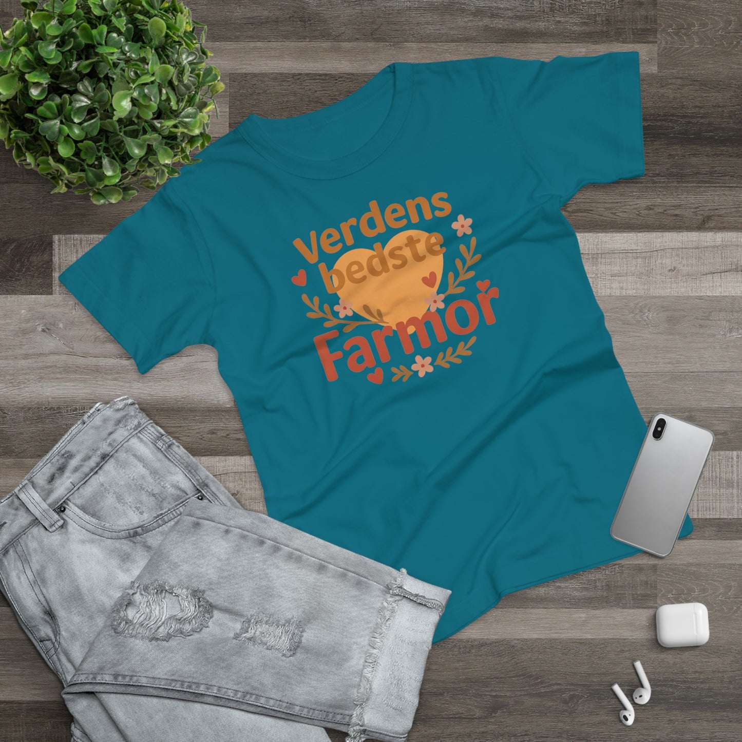 Verdens Bedste Farmor T-shirt – Sødt og Personligt Design | Perfekt Gave til Fødselsdag, Jul eller Mors Dag