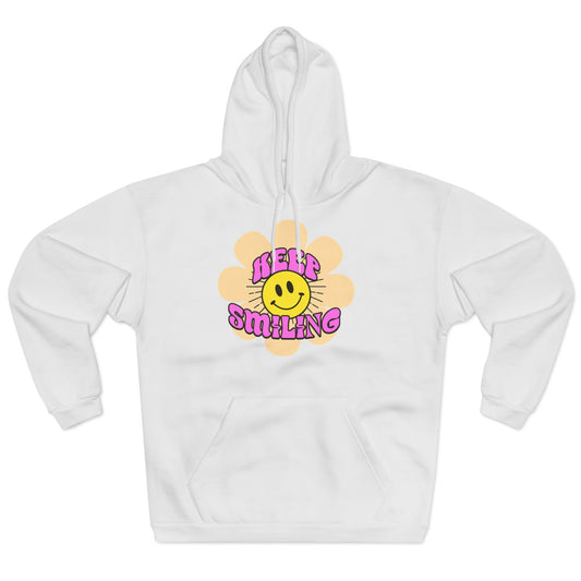 Smilende Solskin Unisex Pullover Hættetrøje | Hyggelig Sweatshirt til Hverdag, Perfekt Gave til Venner, Afslappet Streetwear, Happy Vibes