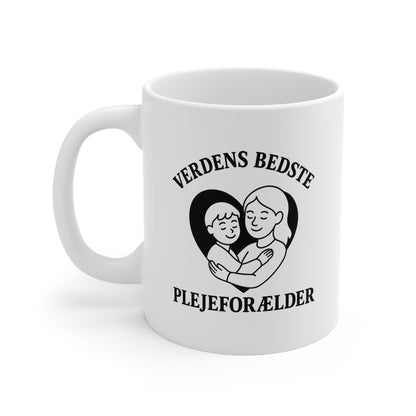 Verdens Bedste Plejeforælder Kop – Personlig Gave til Plejeforældre med Kærligt Design