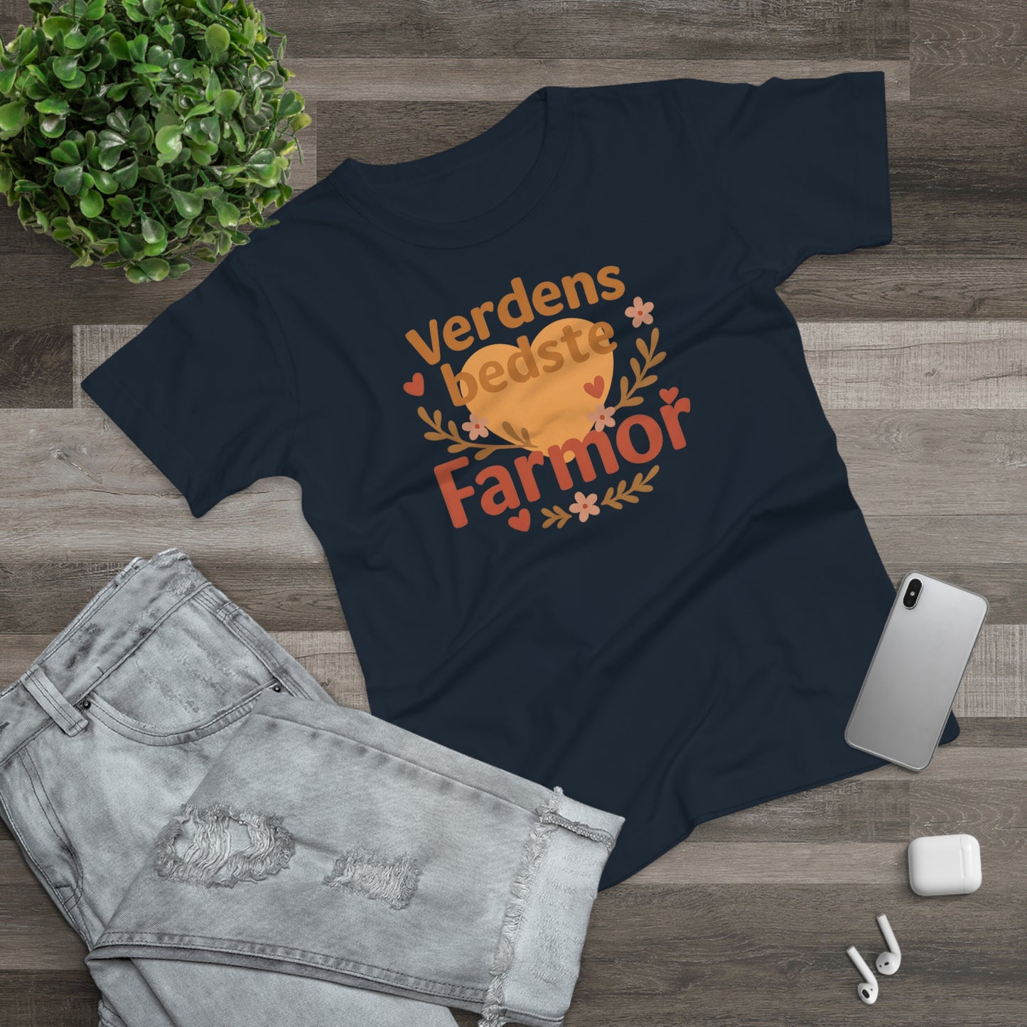 Verdens Bedste Farmor T-shirt – Sødt og Personligt Design | Perfekt Gave til Fødselsdag, Jul eller Mors Dag