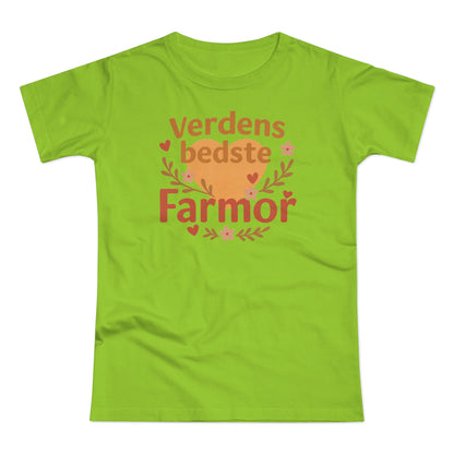 Verdens Bedste Farmor T-shirt – Sødt og Personligt Design | Perfekt Gave til Fødselsdag, Jul eller Mors Dag