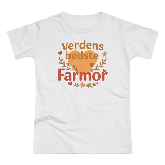Verdens Bedste Farmor T-shirt – Sødt og Personligt Design | Perfekt Gave til Fødselsdag, Jul eller Mors Dag