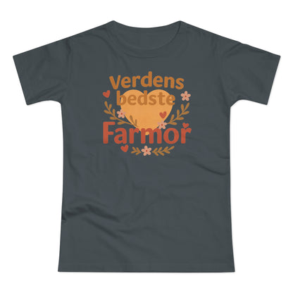 Verdens Bedste Farmor T-shirt – Sødt og Personligt Design | Perfekt Gave til Fødselsdag, Jul eller Mors Dag